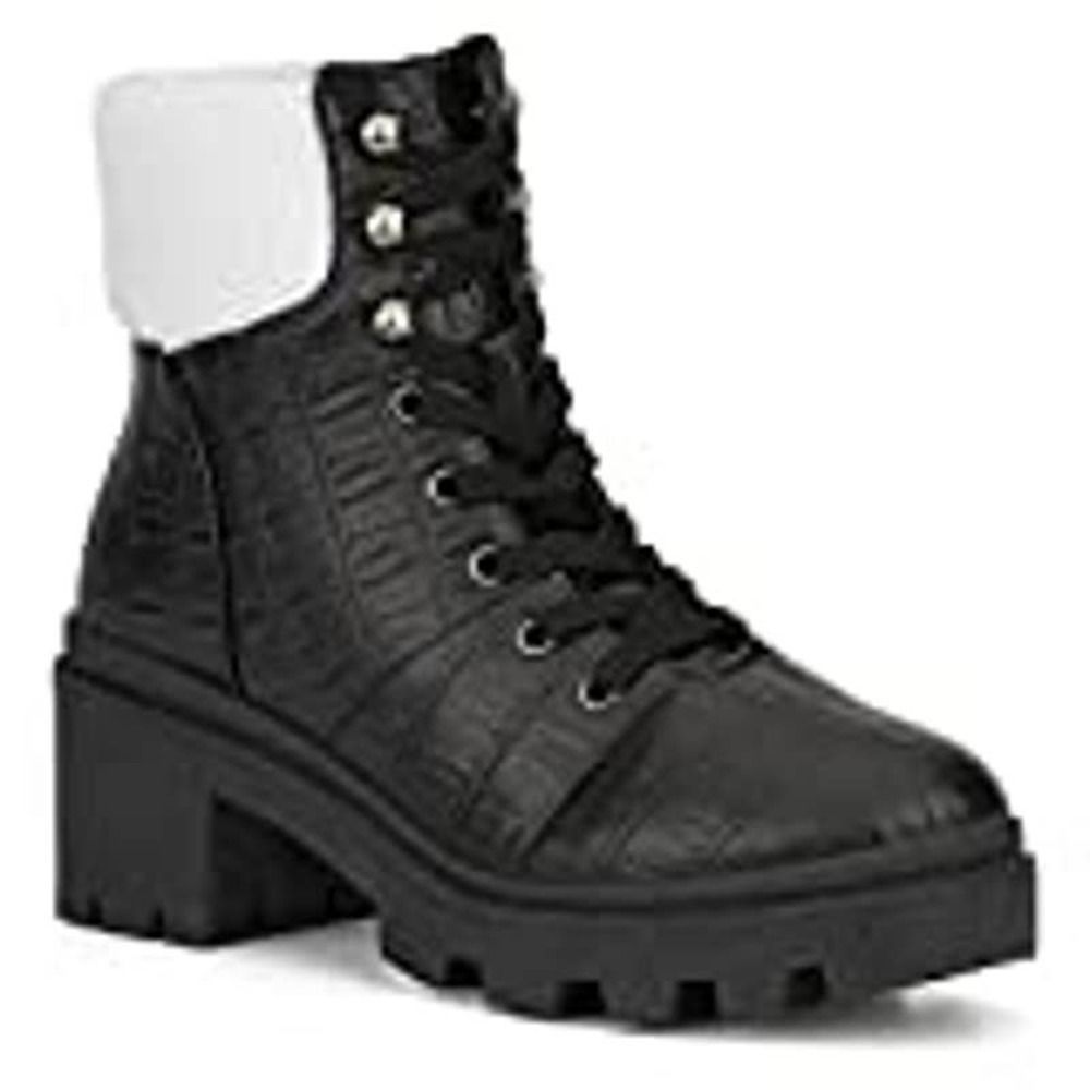 OLIVE MILLER Alie WOMEN Sherpa Cuff Boot Black size 9